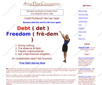 Outtadebt.com(Debt consolidation) Screenshot