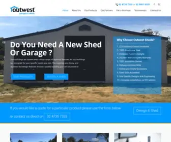 Outwestgarages.com.au(Outwest Garages & Sheds) Screenshot