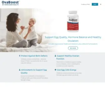 Ovaboost.com(Natural Fertility Support for Egg Quality and Healthy Ovulation) Screenshot
