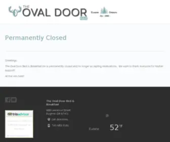 Ovaldoor.com(This domain would be well suited to a business company) Screenshot