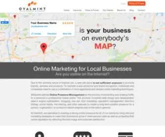 Ovalmint.com(Online Marketing for Local Businesses) Screenshot