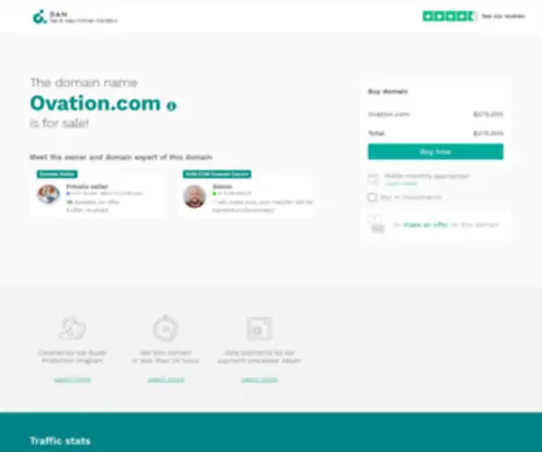 Ovation.com(Contact) Screenshot