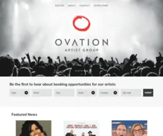 Ovationag.com(Ovation Artist Group) Screenshot