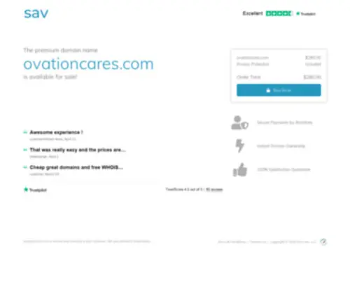 Ovationcares.com(Ovation Brands) Screenshot