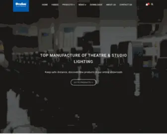 Ovationlights.com(China stage and theatrical lighting manufacture. Product range) Screenshot