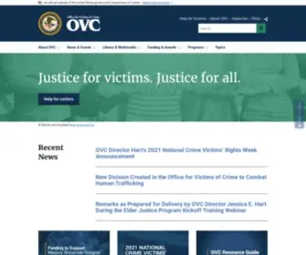 OVC.gov(Office for Victims of Crime) Screenshot