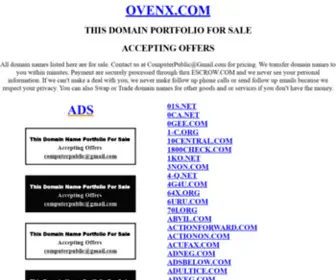 Ovenx.com(Sell/Buy/Trade/Barter/Swap/Rent) Screenshot