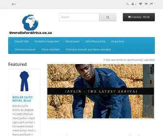 Overallsforafrica.co.za(Overalls and PPE Store) Screenshot