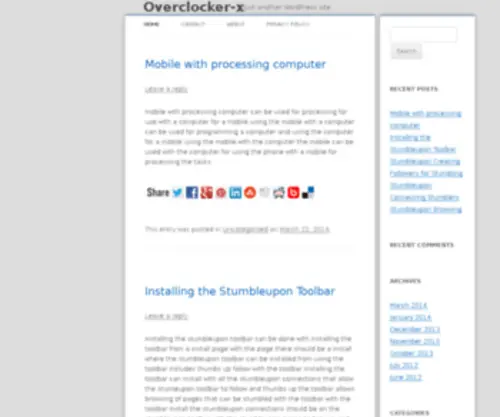 Overclocker-X.com(Just another WordPress site) Screenshot