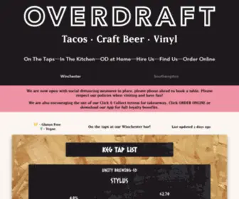 Overdraftcraftale.co.uk(Overdraft Craft Ale and Tacos) Screenshot