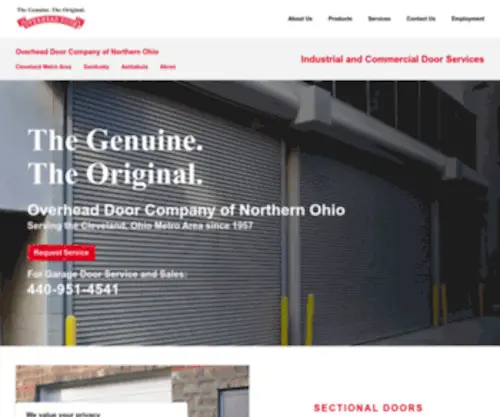 Overheaddoornorthernohio.com(The Cleveland Metro's Commercial Door experts since 1957) Screenshot