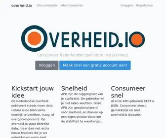 Overheid.io(Consumeer Nederlandse open data in overvloed) Screenshot