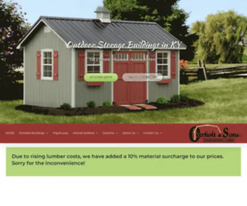 Overholtstoragebuildings.com(Outdoor Storage Buildings for Sale) Screenshot