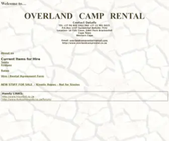 Overlandcamprental.co.za(OVERLAND CAMP RENTAL) Screenshot