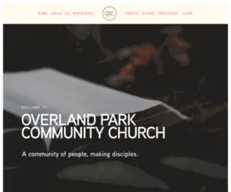 Overlandpark.cc(Overland Park Community Church) Screenshot