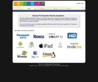 Overlook.tv(Internet TV Channels That Go Anywhere) Screenshot