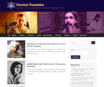 Overmanfoundation.org(India's leading research institute dedicated to the ideals of Sri Aurobindo and Mother) Screenshot