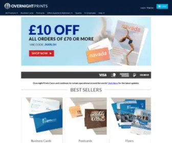 Overnightprints.co.uk(Business Cards) Screenshot