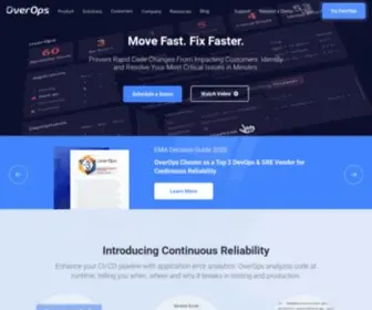 Overops.com(OverOps is a continuous reliability platform) Screenshot