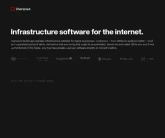 Overscout.com(Infrastructure software for the internet) Screenshot
