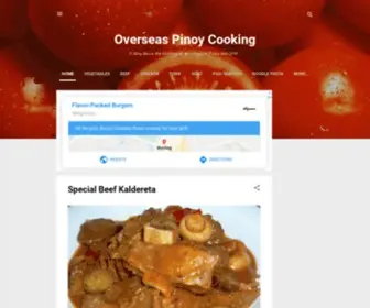 Overseaspinoycooking.net(Pinoy Food Recipes) Screenshot