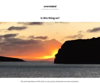 Overstated.net(A weblog by cameron marlow) Screenshot