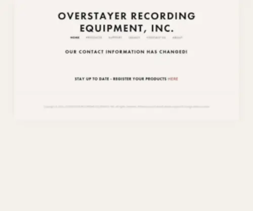 Overstayeraudio.com(OVERSTAYER Recording Equipment) Screenshot