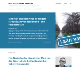 Overstraatnamen.nl(Over straatnamen) Screenshot