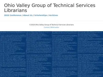 Ovgtslibrarians.org(Ohio Valley Group of Technical Service Librarians) Screenshot