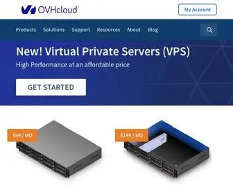 Ovhcloud.com(OVHcloud staat voor meer dan 80 open en reversibele diensten met de beste prijs) Screenshot