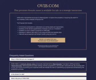 Ovib.com(A unique opportunity to secure for your brand) Screenshot
