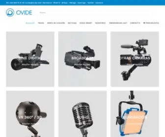 Ovide.com(Alquiler de cámaras y equipos para cine digital y televisión) Screenshot