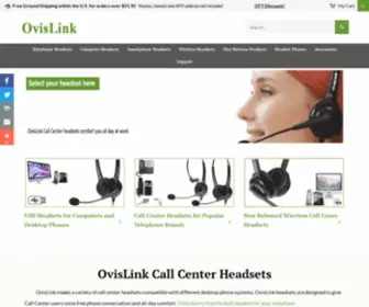 Ovislink.com(The manufacturer of Call Center Headsets for Office Phones) Screenshot