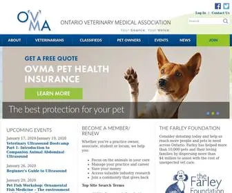 Ovma.org(ONTARIO VETERINARY MEDICAL ASSOCIATION) Screenshot