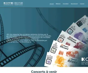 OVMF.qc.ca(Orchestre à Vents de Musiques de Films) Screenshot
