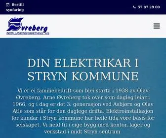 Ovreberg.no(Din elektrikar i Stryn) Screenshot