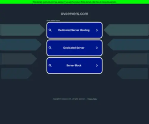 Ovservers.com(Dedicated Server Resellers) Screenshot