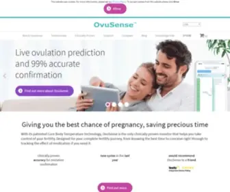 Ovusense.com(A clinically proven Fertility and Ovulation Monitor) Screenshot