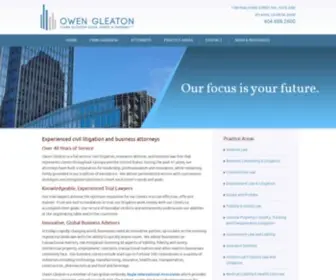 Owengleaton.com(Civil Litigation and Business Attorneys) Screenshot