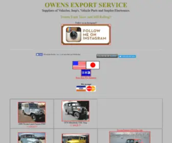 Owens-Export.com(Owens Export Service Vehicles Parts & Surplus Electronics) Screenshot