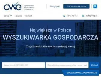 OWG.pl(OWG Ogólnopolska Wyszukiwarka Gospodarcza) Screenshot