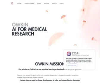 Owkin.com(Find the right treatment for every patient) Screenshot