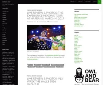 Owlandbear.com(A san diego music blog (and more)) Screenshot