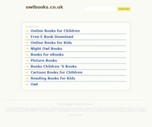 Owlbooks.co.uk(Owl Books) Screenshot