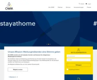 OWM.de(Ein Dach für die werbende Wirtschaft. Die Organisation Werbungtreibende im Markenverband (OWM)) Screenshot