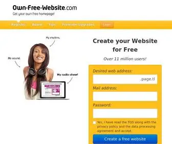 OWN-Free-Website.com(Create your Website for Free) Screenshot