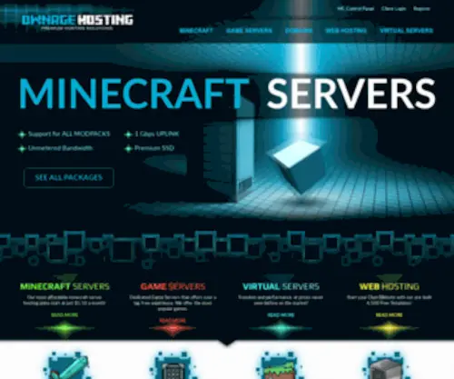 Ownagehosting.com(Minecraft Server Hosting) Screenshot