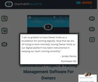 Owner-Insite.com(Our top rated construction project & facility management software) Screenshot