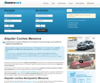 Ownerscars.com(Alquiler coches Menorca) Screenshot