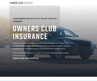 Ownersclubinsurance.co.uk(Discounted insurance for club members) Screenshot